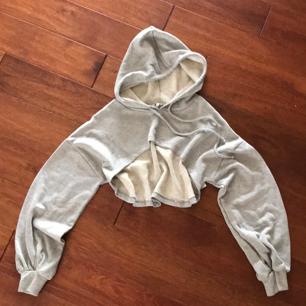 Cropped hooded sweatshirt from Charlotte Russe